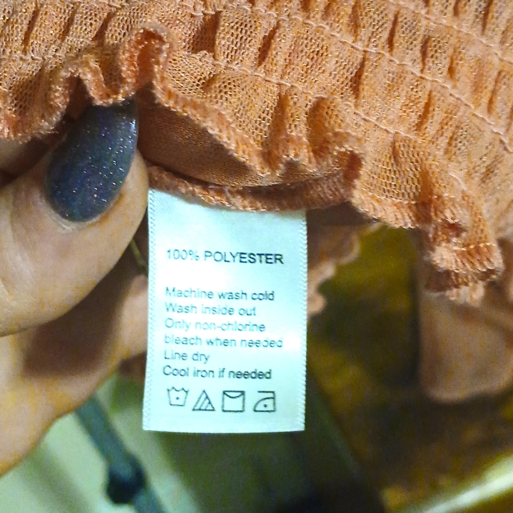 ❤️EUC Coral colored polyester blouse - Picture 7 of 7
